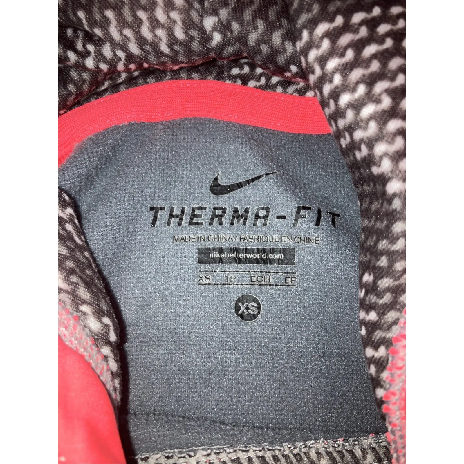 Nike Women's Therma-Fit Pink & Gray Pullover Sweatshirt Hoodie Size‎ Xsmall - Image 3