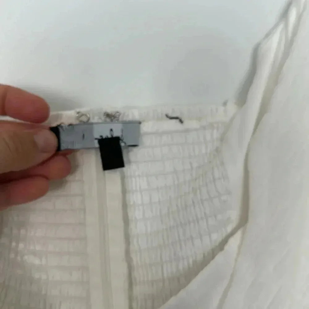 Lulu’s Sweetheart Summer White Cutout Tie-Strap Midi Dress Sz M - Image 7