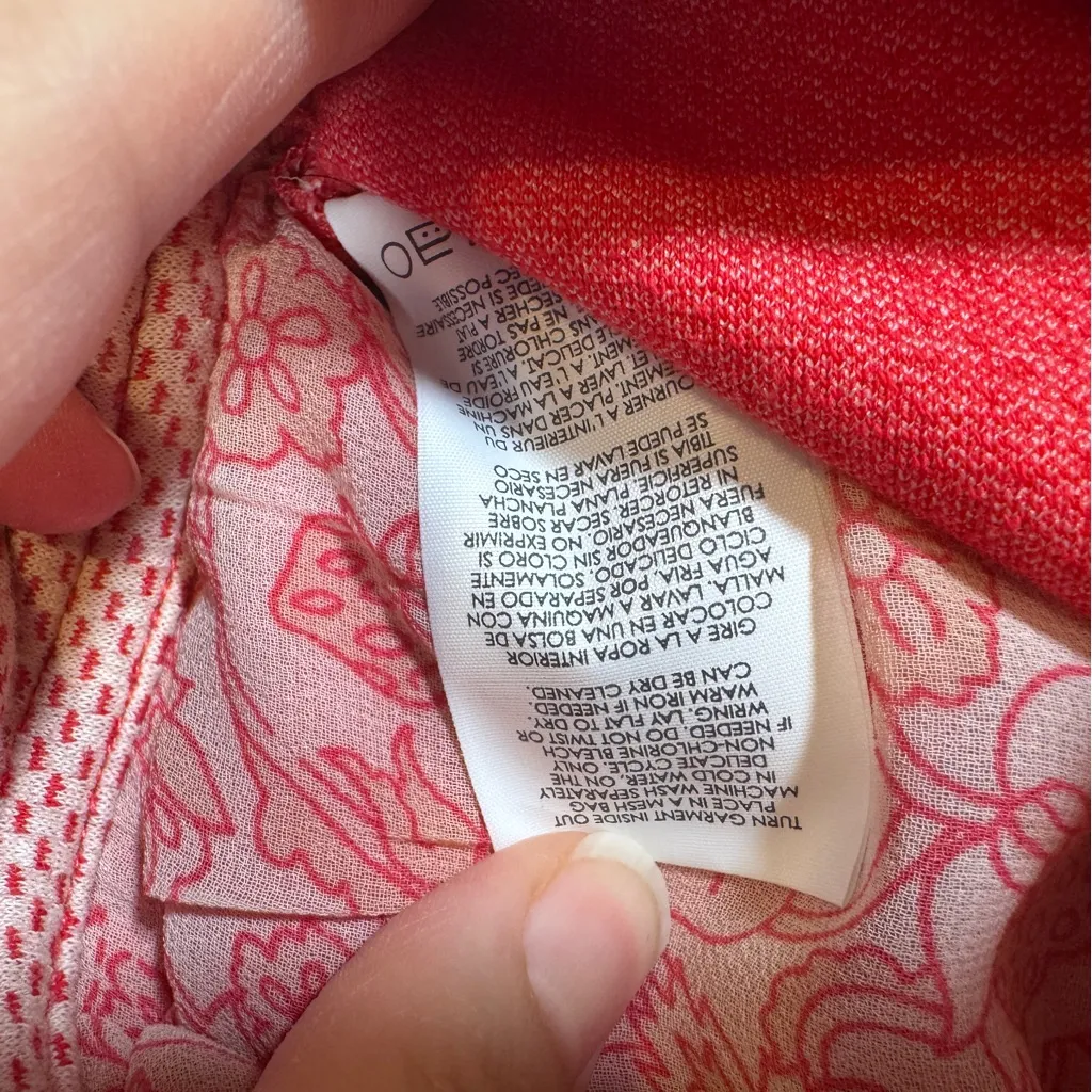 Cabi Red Cropped Blazer Jacket Womens M Holiday Business Casual Metal Buttons - Image 10