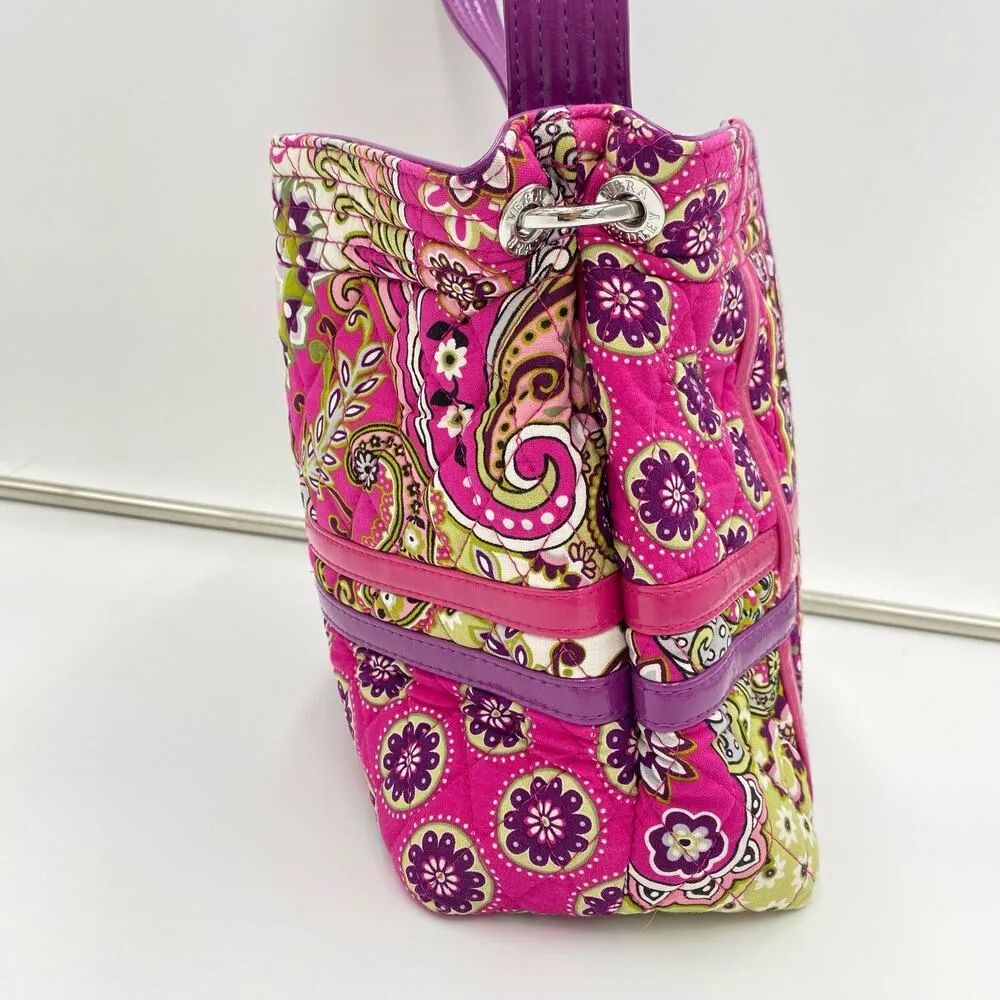 Vera Bradley Very Berry Purple Paisley Over Shoulder Purse Retro Y2K - Image 6