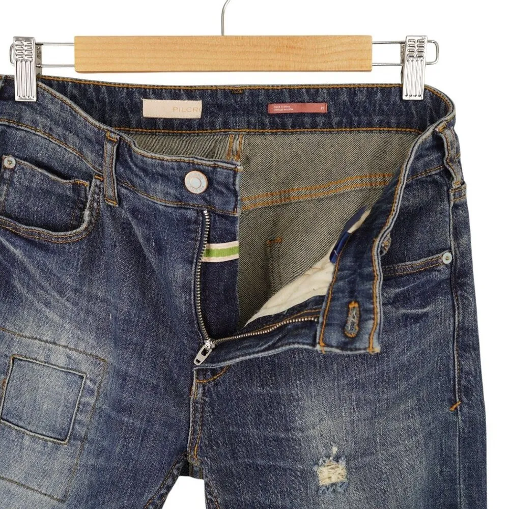 Anthropologie Pilcro The Heritage Boyfriend Distressed Patchwork Quilted Hem Siz - Image 10