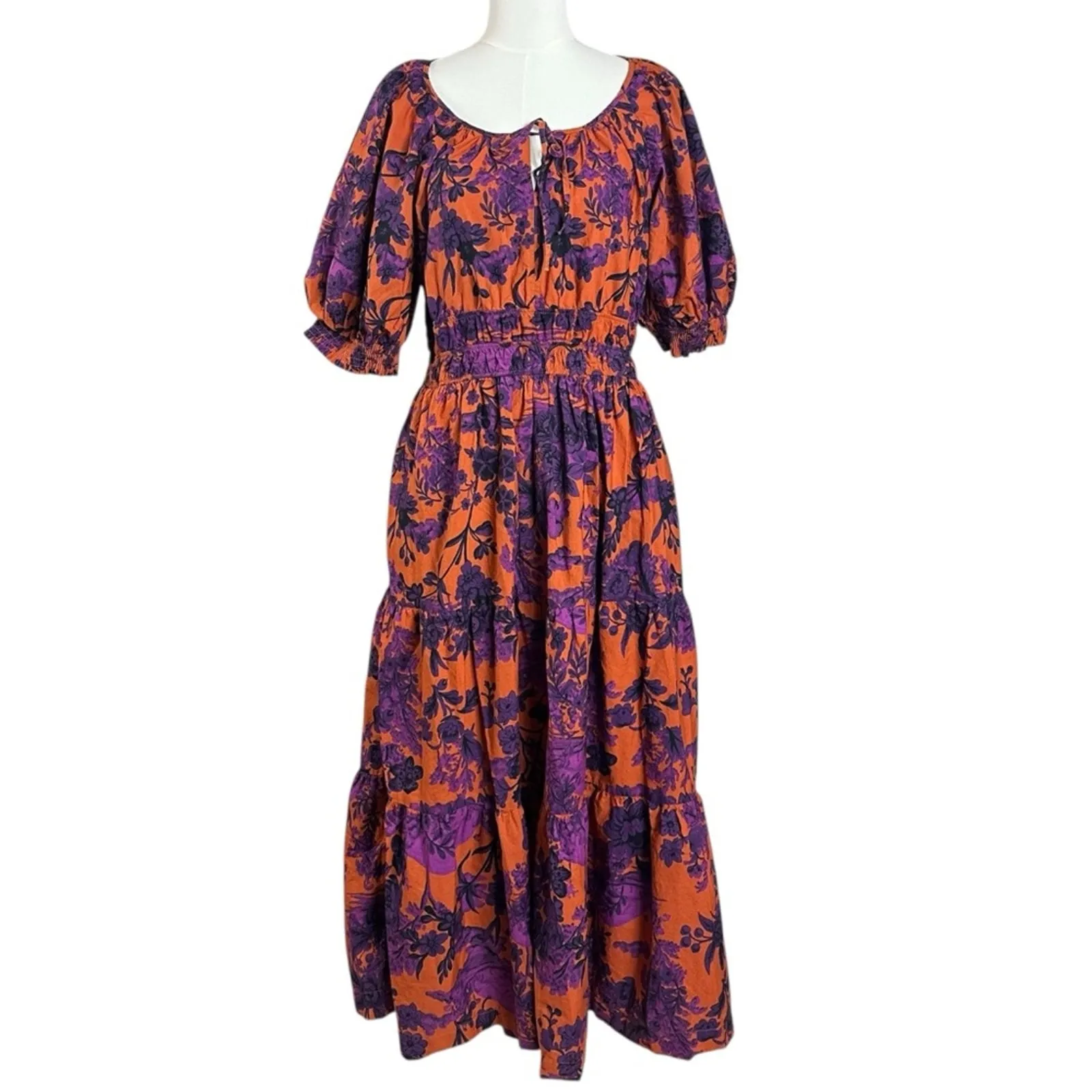 Anthropologie The Somerset Maxi Dress: Puff-Sleeve Edition Size Large Floral - Image 8