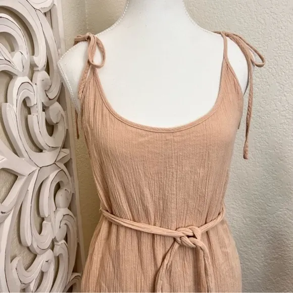 WAYF‎ Spector Tie Strap Crinkle Jumpsuit Size M - Image 6