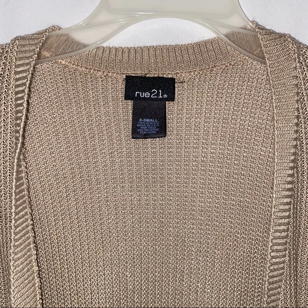 Rue21 Tan Cardigan Sweater - Image 3