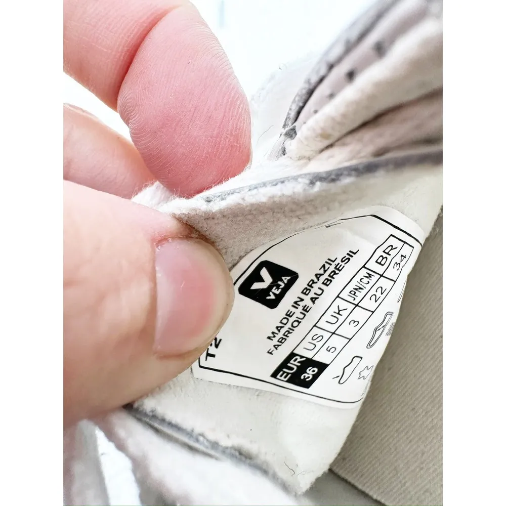 Veja Esplar Leather Trainers in White Size 5 - Image 5