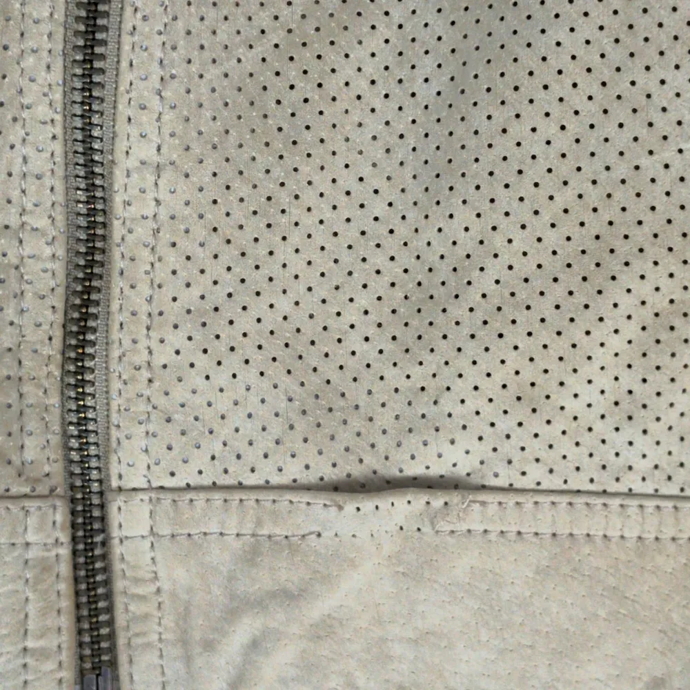 Ladies' Calvin Klein Perforated pattern Leather Suede Jacket Large - Image 4