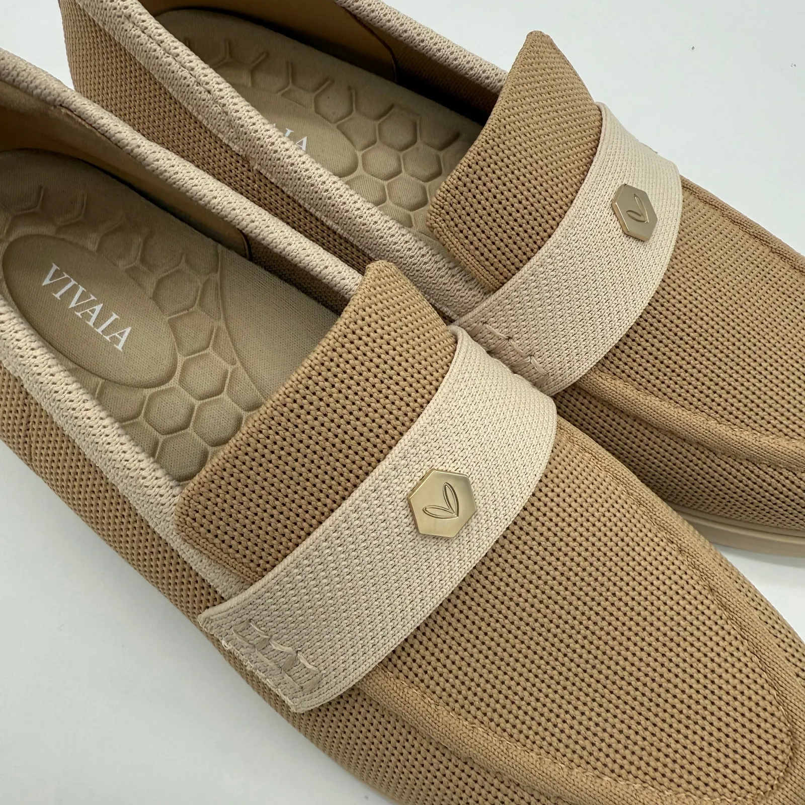 Vivaia Liana Classic Penny Loafers Old Money Minimalist Nude Ivory Comfort 8 Tan - Image 3