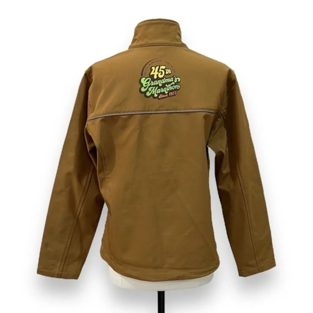 Harriton Grandmas Marathon Jacket Size Large Brown - Image 3