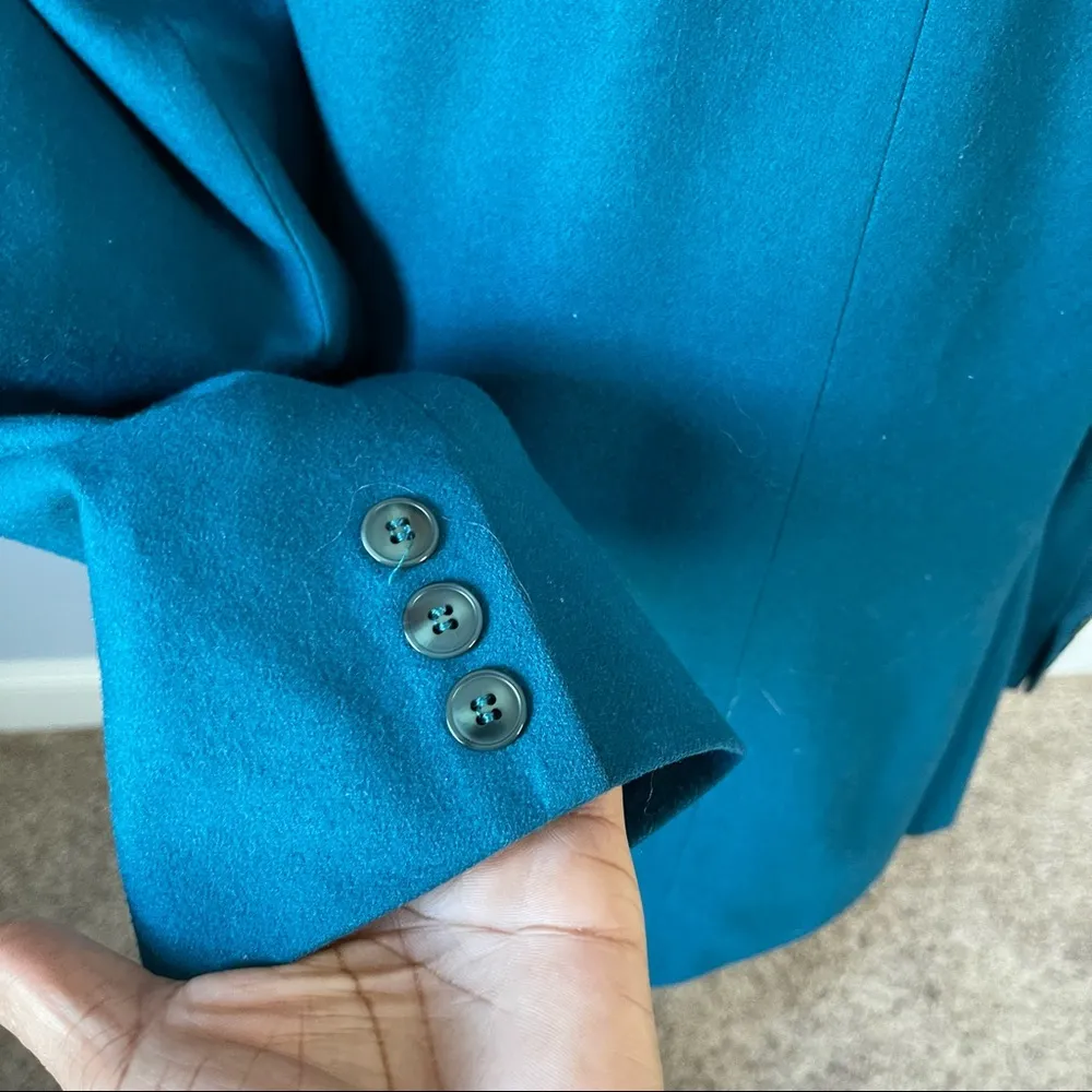Pendleton  | Teal 100% Wool Blazer Jacket Sz 10 - Image 4