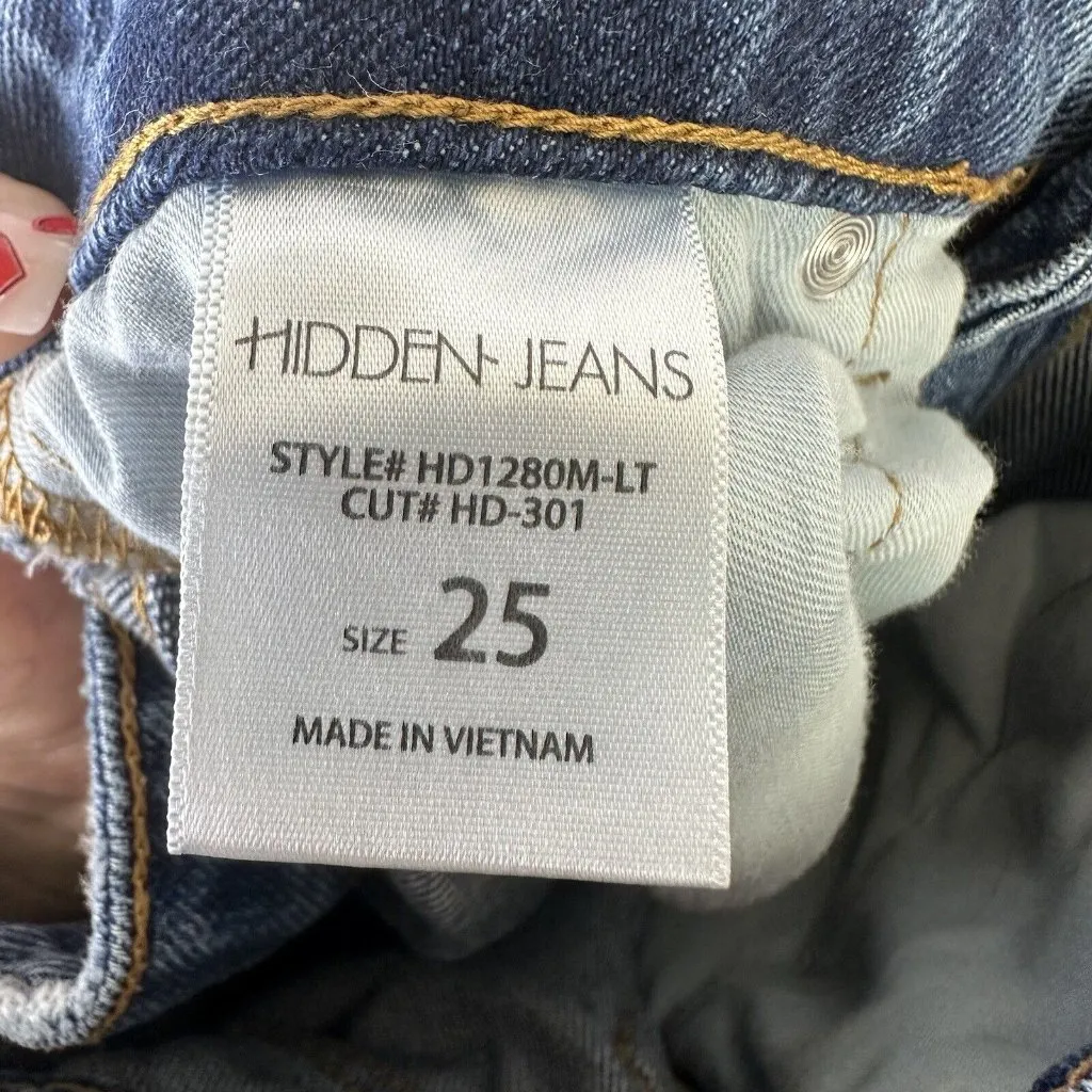 Hidden By Buckle Womens Blue Jeans Size 25 Distressed Medium Wash Skinny‎ Jeans - Image 9
