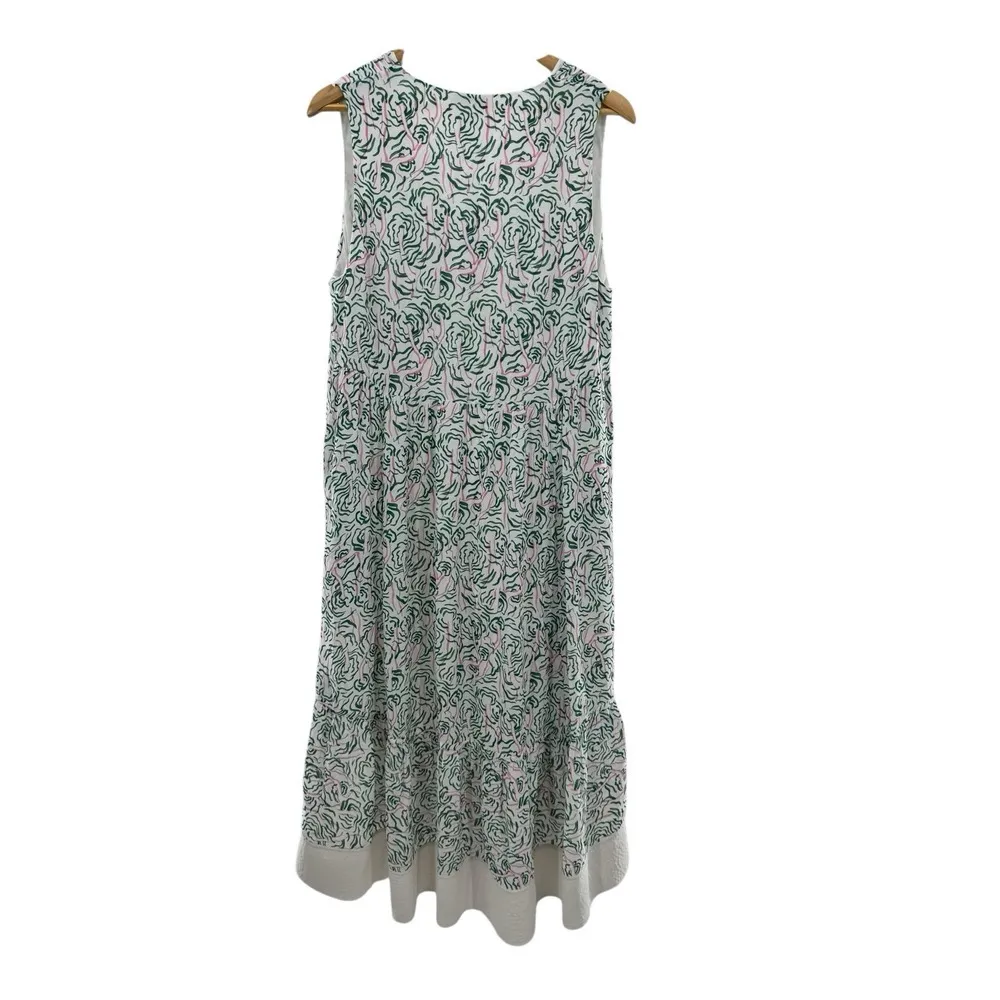 3.1 Phillip Lim Pastel Floral Print‎ Sleeveless Ruffled Hem Hi-Low Dress Size 12 - Image 7