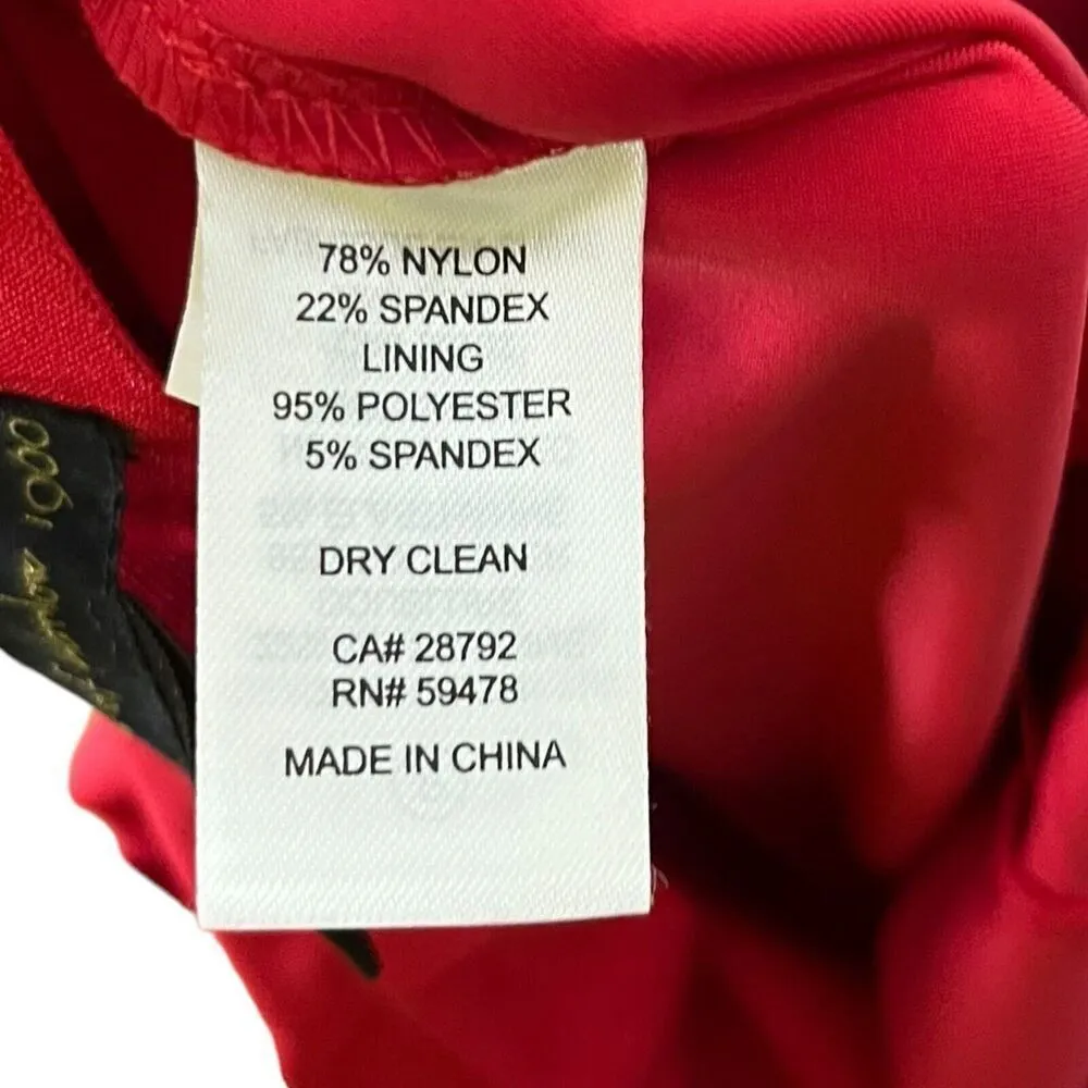 House of Harlow Revolve Wide Leg Red Pants Trousers Women’s Size 6 High Rise - Image 9