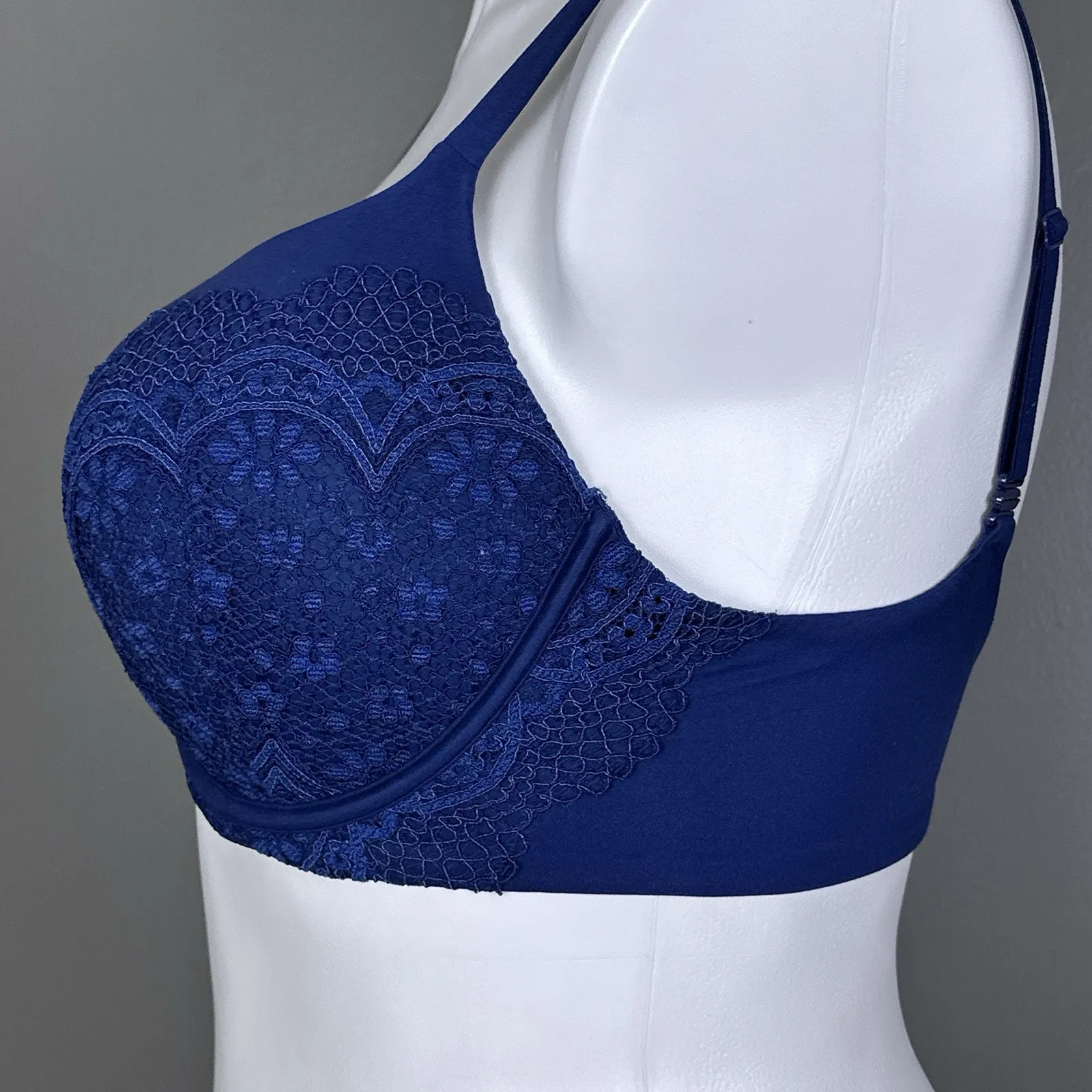 Victoria's Secret Body by Victoria Lined Demi Bra 36DDD Blue Underwire 344598 - Image 3