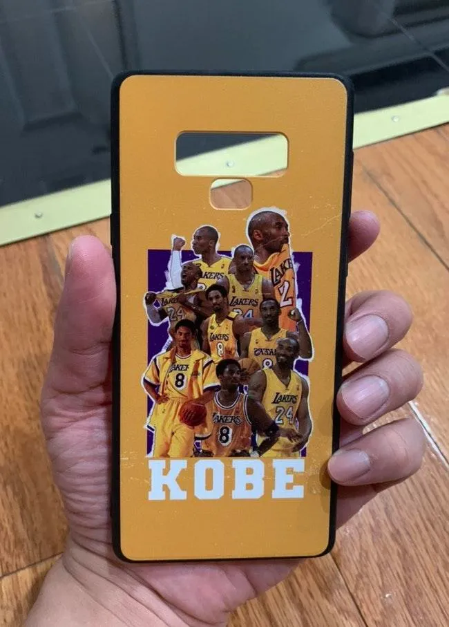 NEW Galaxy Note 9 Fashion NBA Kobe Bryant Drop Protection Case W/ Lanyard Gold - Image 1