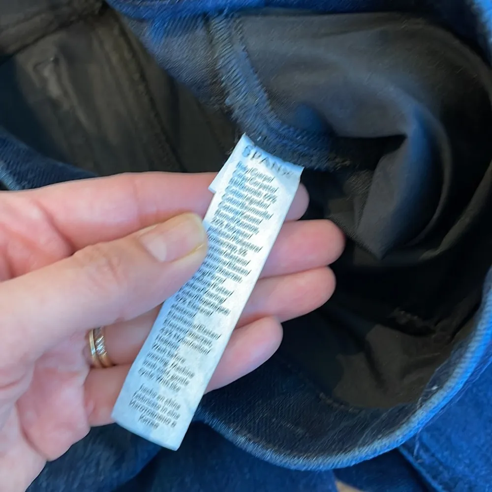 Spanx sweatpant jeans straight leg twilight rinse dark wash high rise waist - Image 8