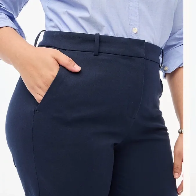 NWT J. CREW FACTORY Kallie High Rise Straight Leg Pants Bright Blue Size 20 - Image 12