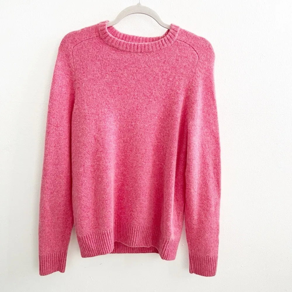 H&M L.O.G.G. Pink Sweater Medium Crew Neck Long Sleeve Ribbed Hem NWOT - Image 6
