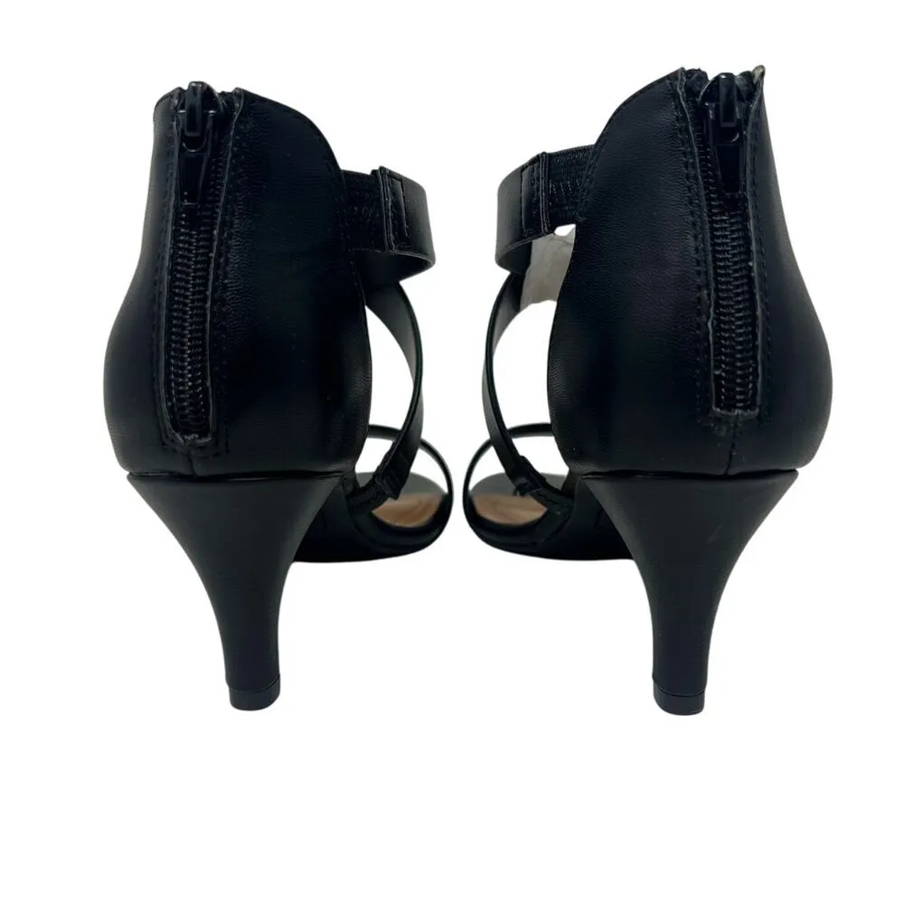 Style & Co Paysonn Faux Leather Dress Sandals Heels Black 8.5 - Image 5