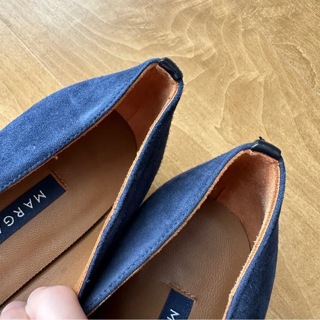 Margaux The Heel Blue Suede Block Heels, US Size 8 - Image 8