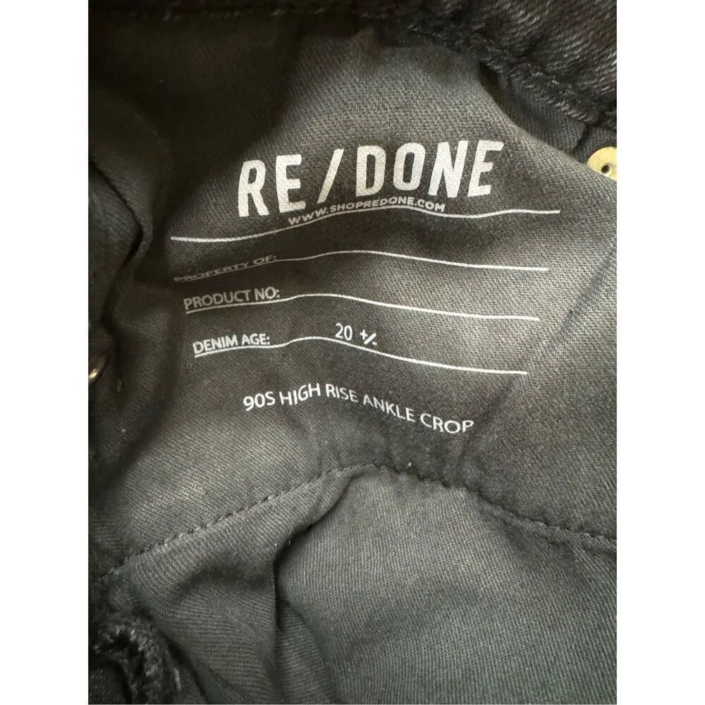 Re/DONE NWT 90s High Rise Ankle Crop in Washed Noir Size 30 - Image 8