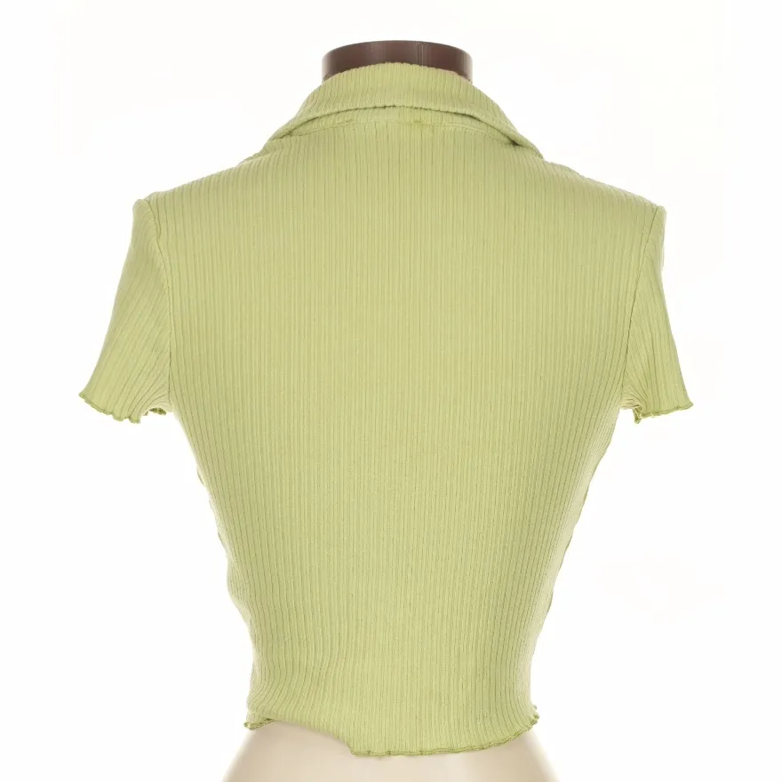 Reformation Light Green Ribbed Button-Down Shirt - Image 2