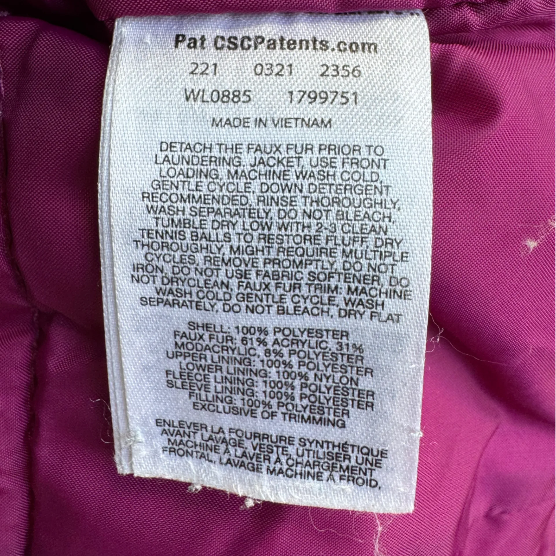 Columbia Purple Black Faux Fur Hooded Anorak Parka Winter Jacket Size Small - Image 9