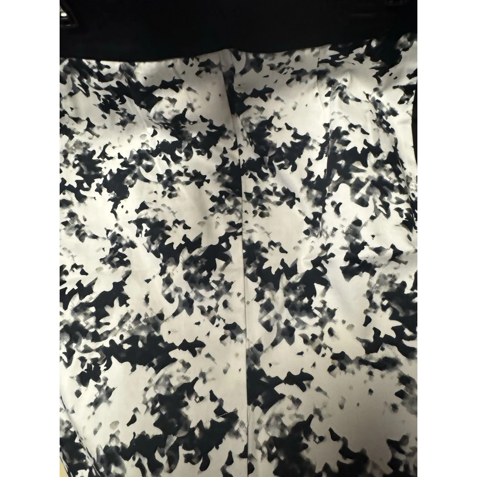 Apt. 9 Women's Black and White Marbled A-line skirt Black Trim NWT $44 Size 10 - Image 13