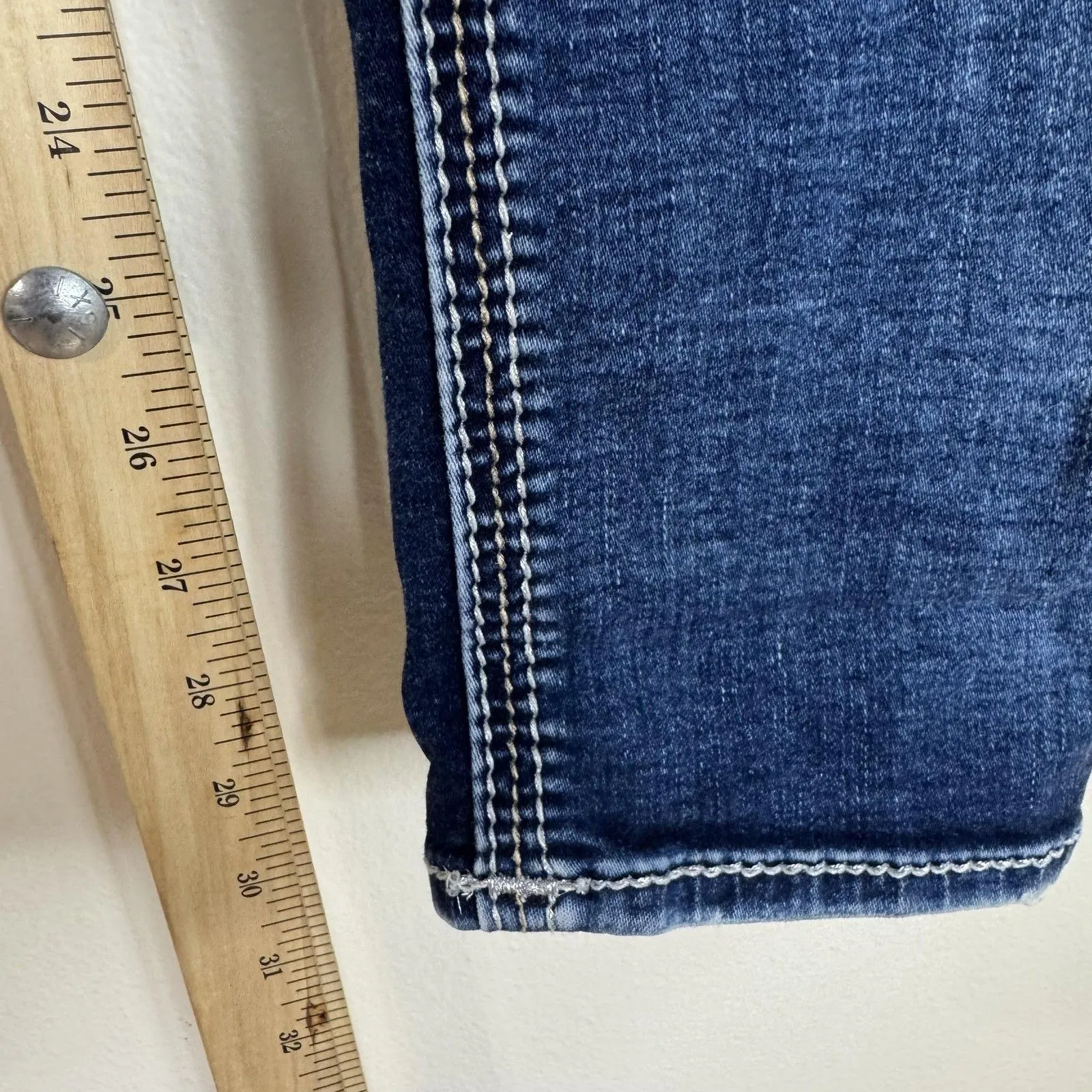 Rock Revival Cherilyn Jeans Womens 29 Blue Skinny Embellished Denim Bling - Image 7