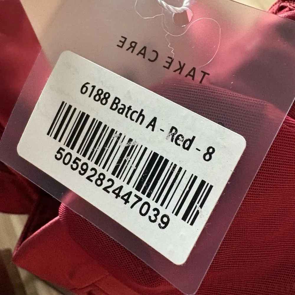 OH POLLY Dress Corset Size 4 Red Maxi Bustier Renaissance Vampires Whimsigoth - Image 8