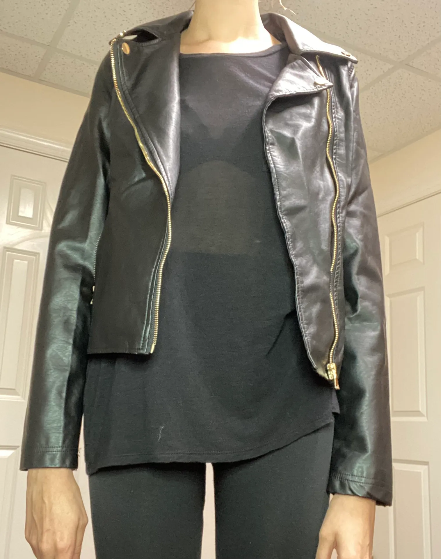 TALL faux Leather Jacket - Image 7