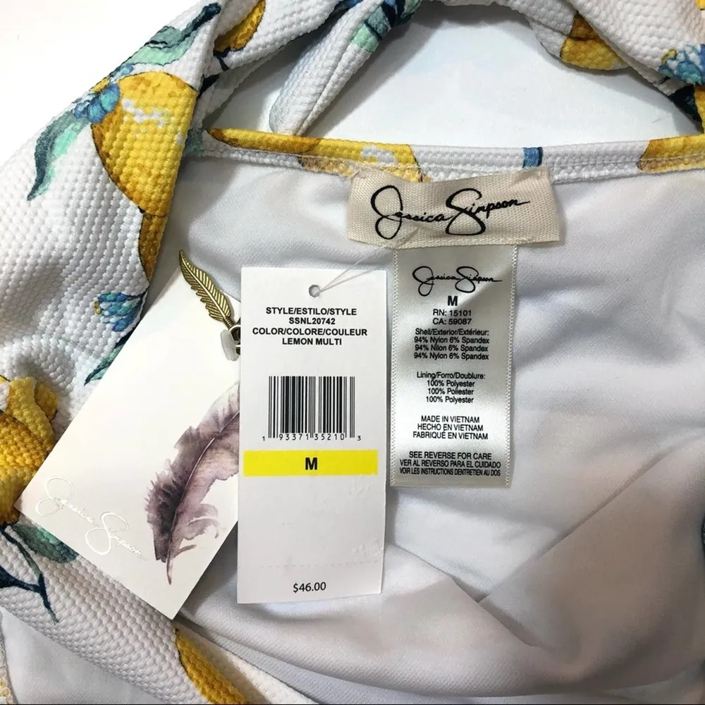 Jessica Simpson Lemon Print Swimsuit Bikini bottom - Image 3