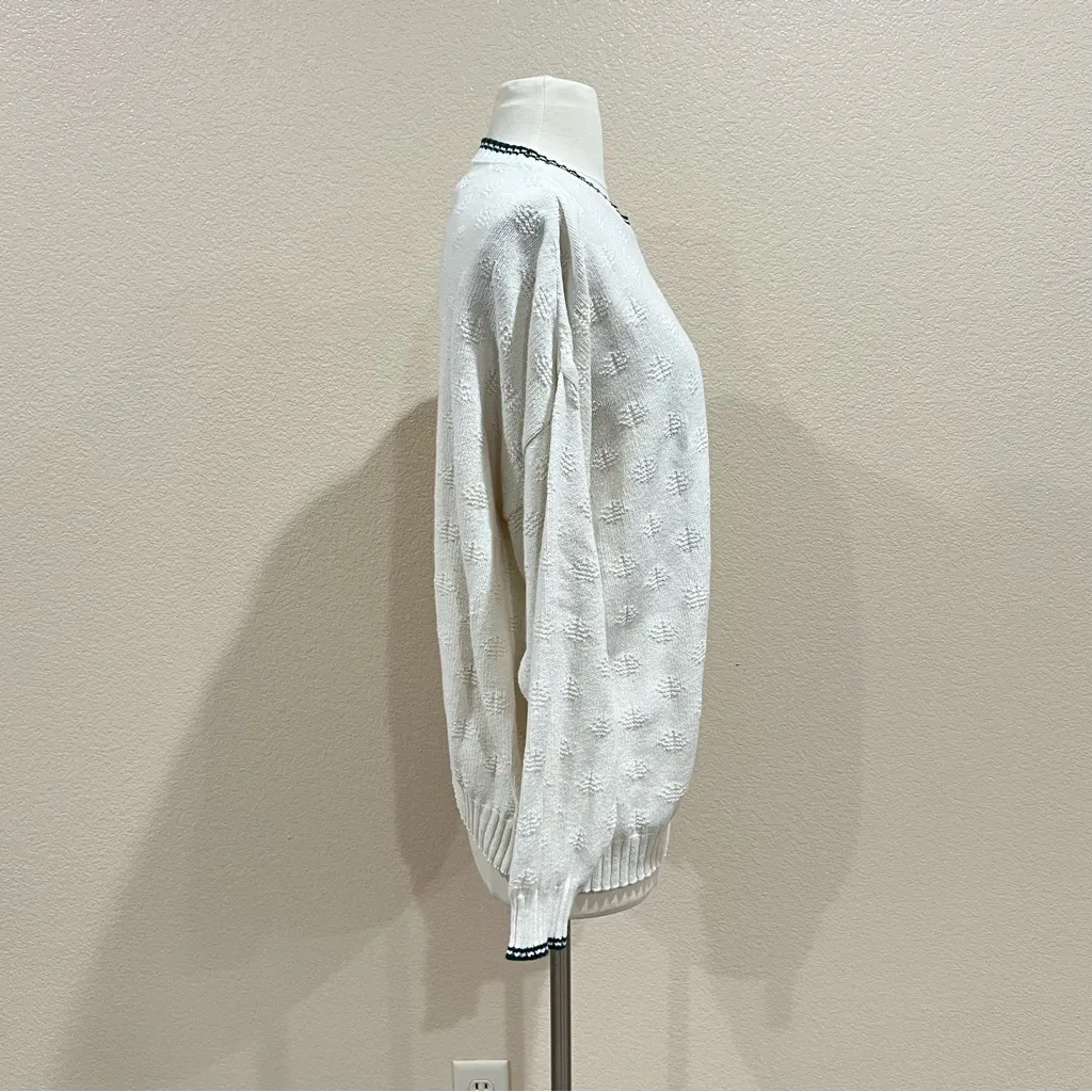 Vintage Gander Mountain Embroidered Birds Ivory Sweater Size Large - Image 7