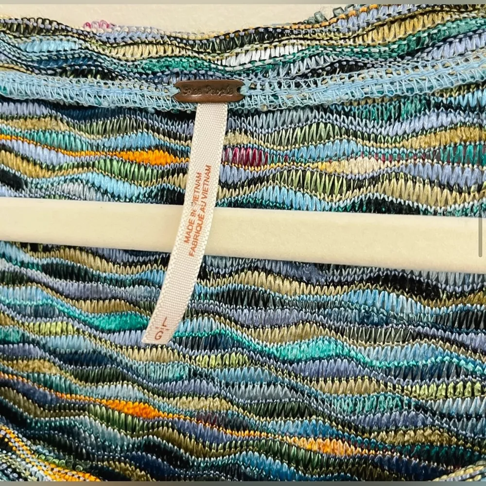 Free People Rainbow Wave Box Crop Top - Image 3