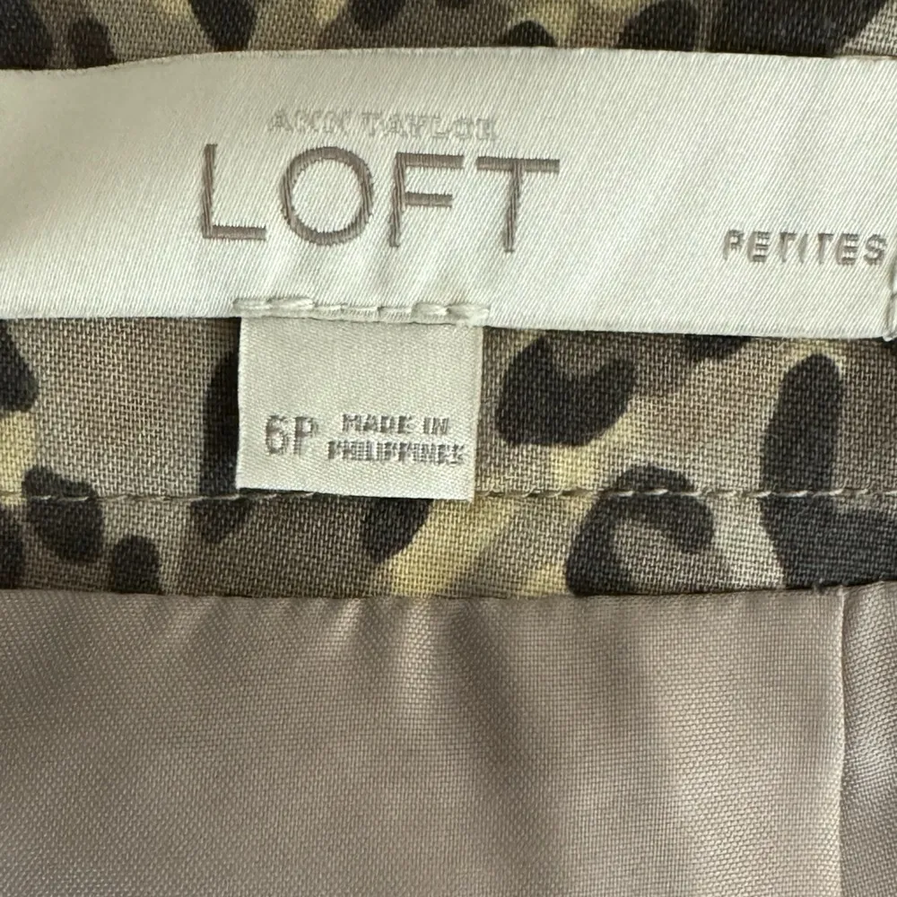 Ann Taylor LOFT Skirt Womens Sz 6 Petite Preppy Animal Print City Chic Pencil - Image 6