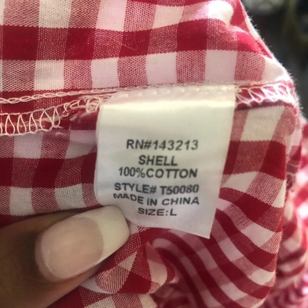 NEW Stevie Hender Gingham Peplum Blouse - Image 8