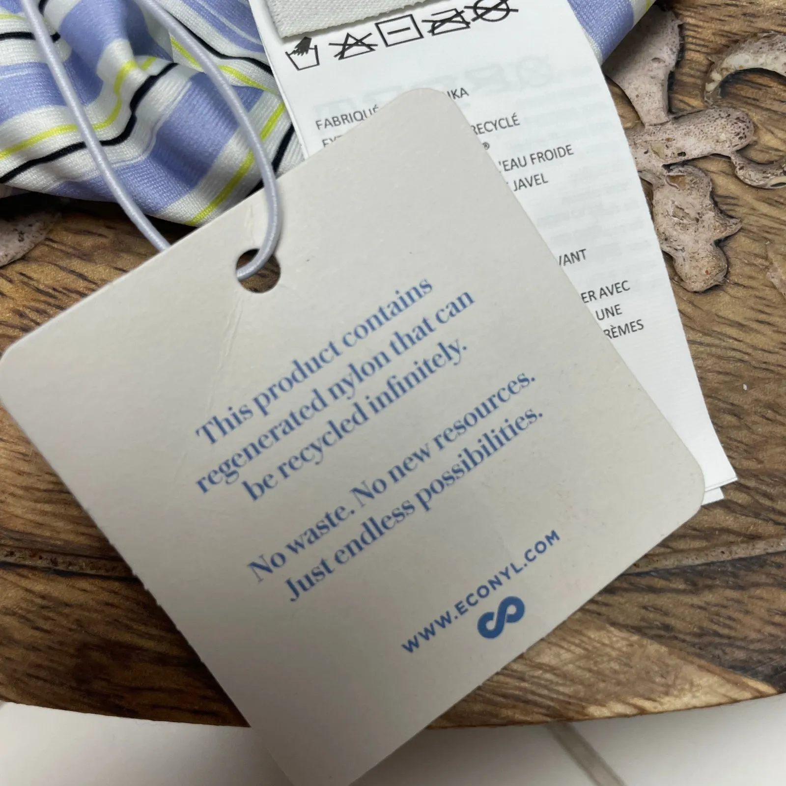 Prana Blue Stripe Vivienne Top Size Large NEW $65.00 Swim Top Bikini - Image 5