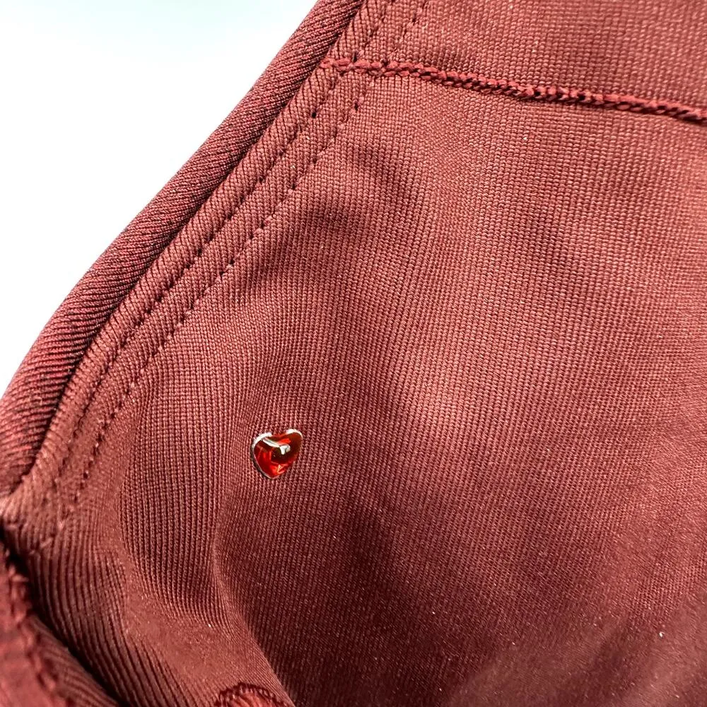 Lorna Jane Energise Sports Bra Strappy Marled Scoop Quick Dry Dark Red Marl XXS - Image 4