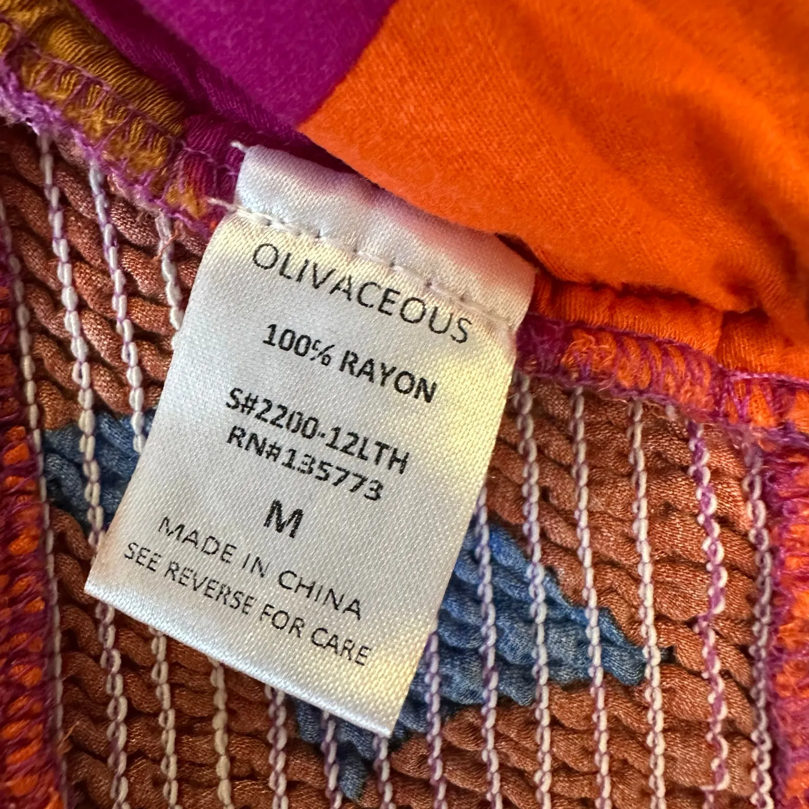 Olivaceous Patterned Halter Top Womens Size M Multicolor Bobo‎ Beachy - Image 5