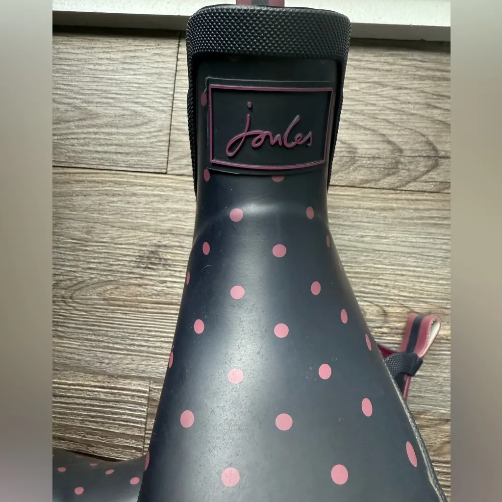 Joules Wellibob Polka Dot Rain Boots‎ woman’s size 6 Purple - Image 6