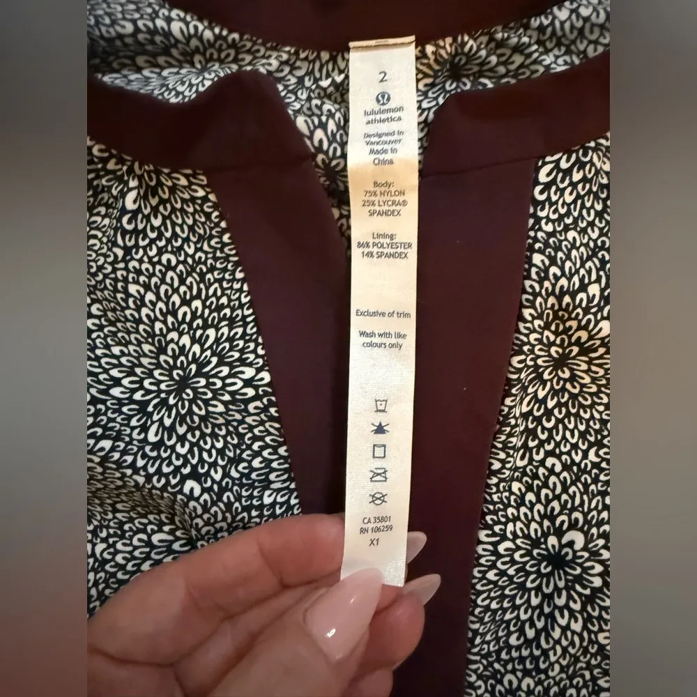 2014 Lululemon Effortless Dress Plush Petal Black Ghost Bordeaux Drama Sz2 Rare - Image 10