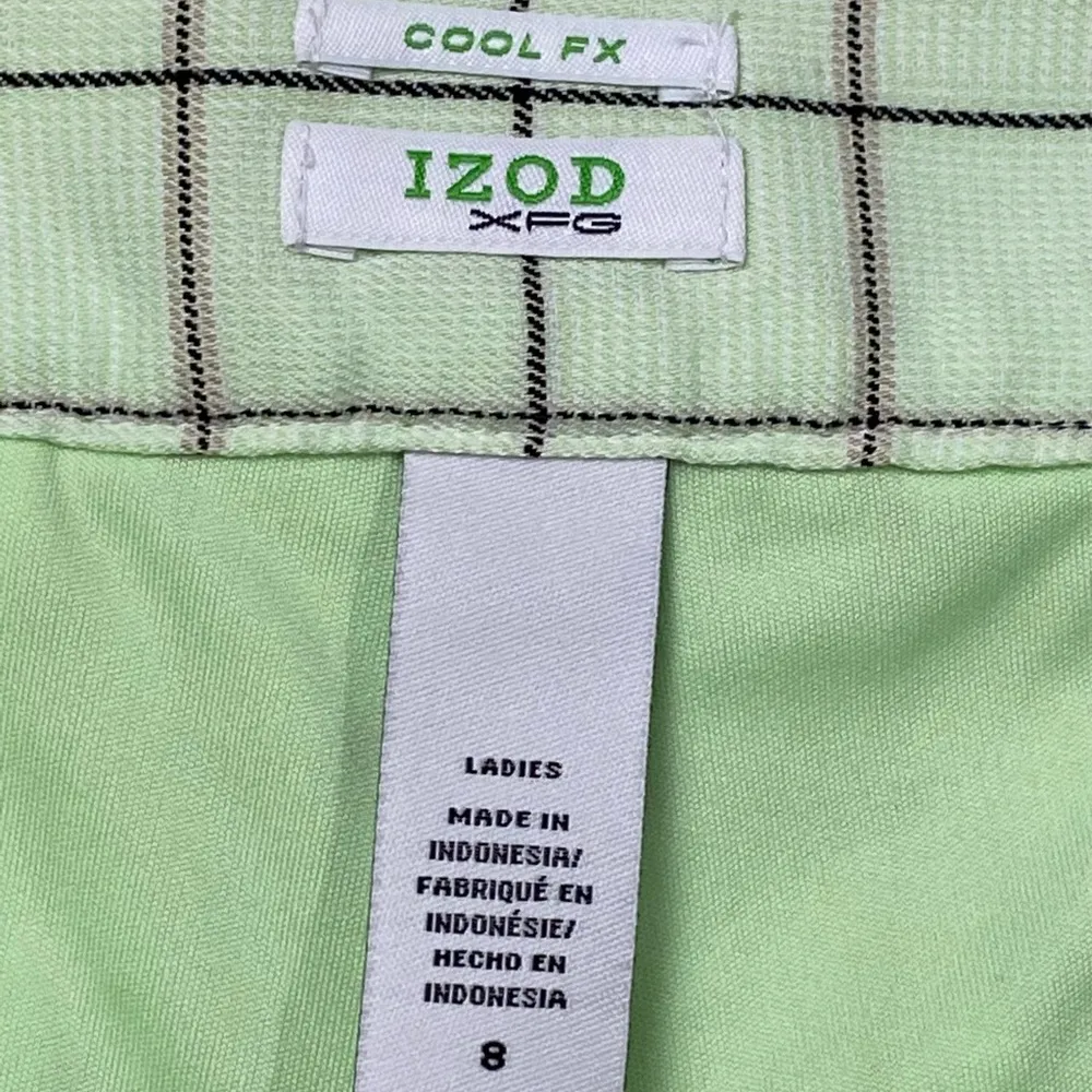 Women’s IZOD XFG Cool FX Green Plaid Golf Skort - Image 3
