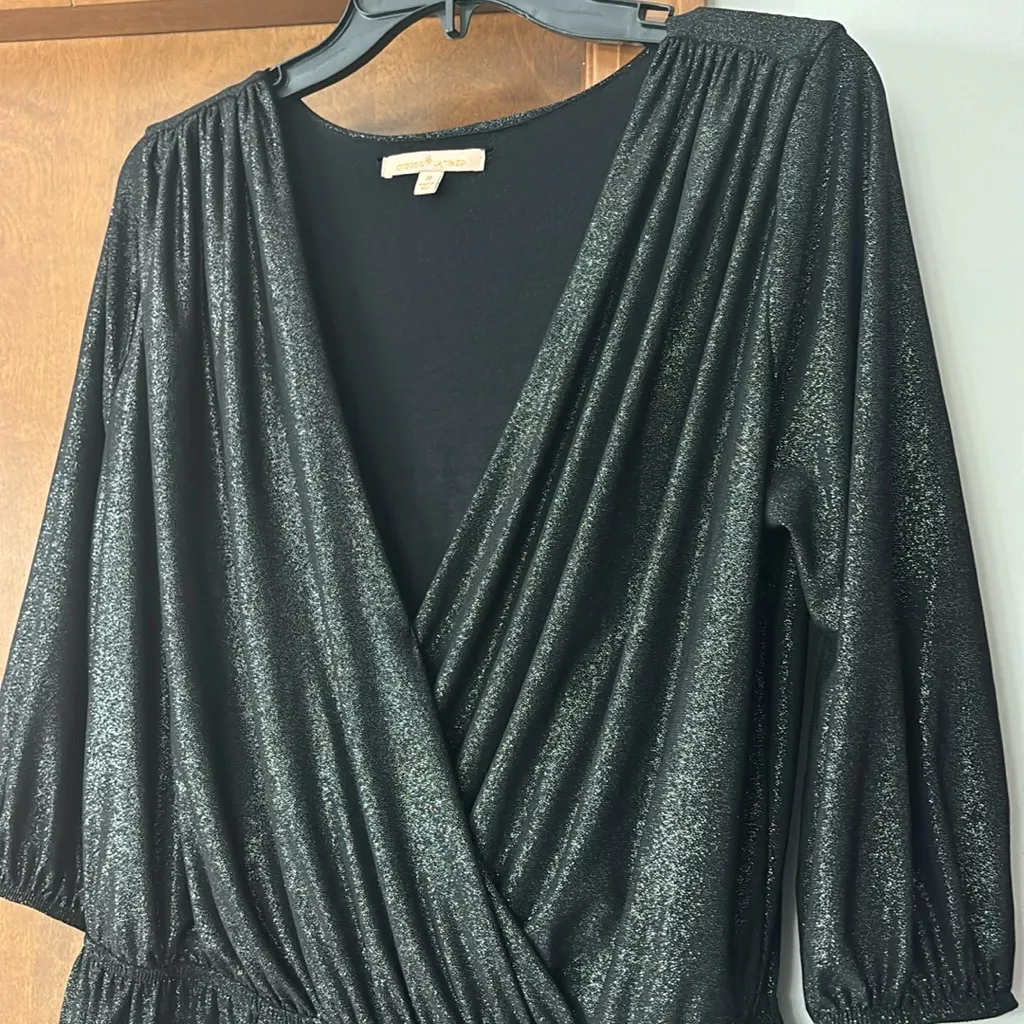 Gibson Latimer black and silver shimmer jumpsuit - Image 2
