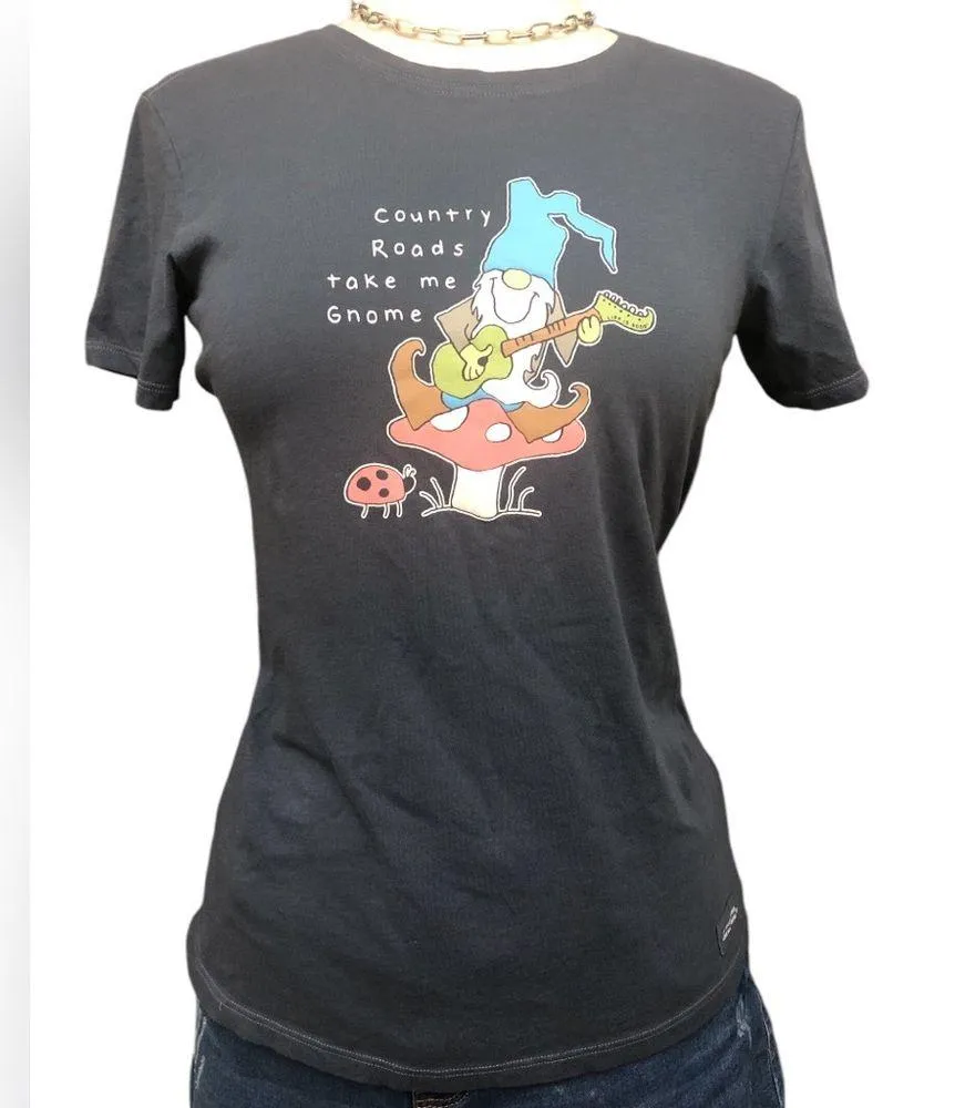 Life Is Good Women's Gnome Country Roads Crusher-LITE Short Sleeve T-Shirt - Image 3