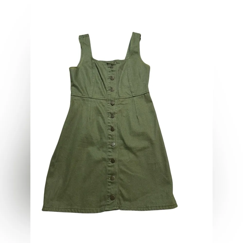 Urban Outfitters Green Denim Dress - Image 2
