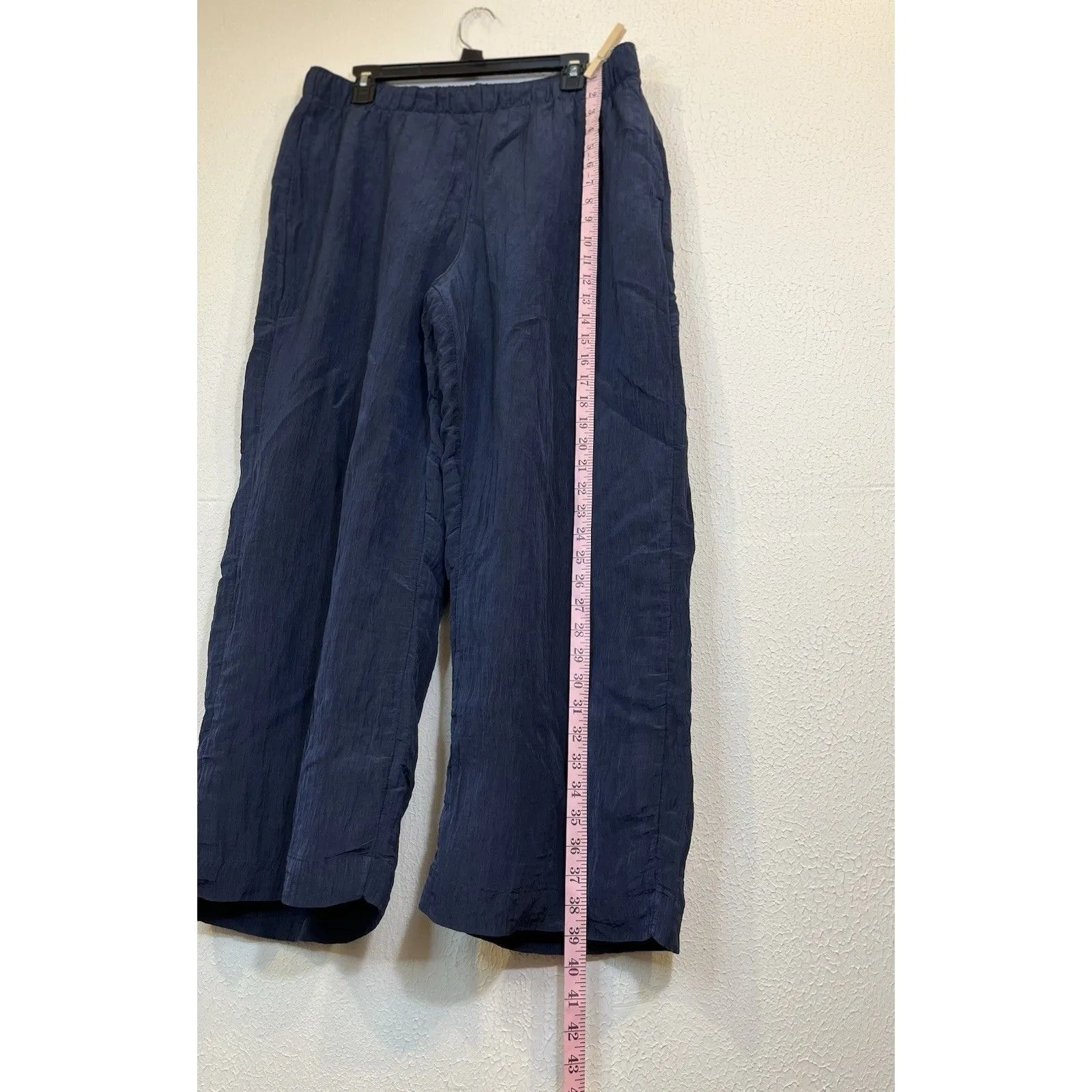 Abercrombie & Fitch Women’s Size Large Navy Dress Pants Wide Leg Pockets - Image 3