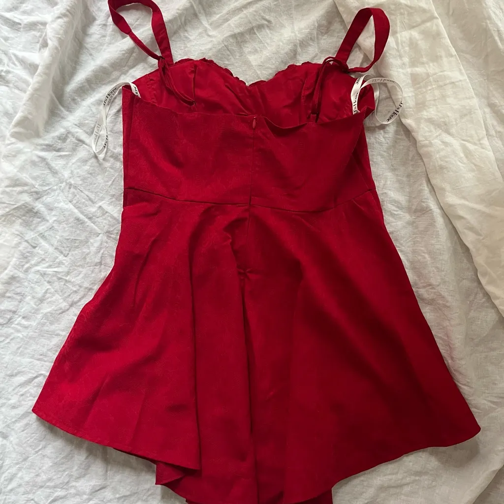 NWT JJs House Red Romper with Removable Bows - Image 6