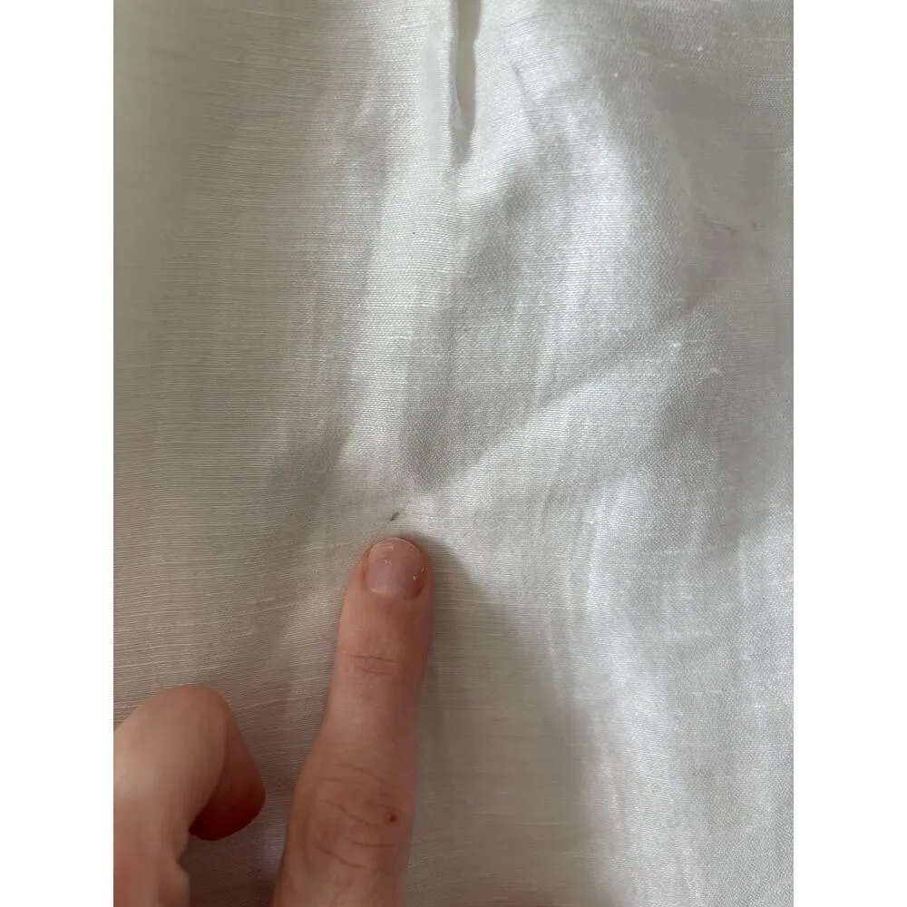 Virtue Women's Pencil Skirt Size 6 White Linen Silk Office Business Secretary - Image 2