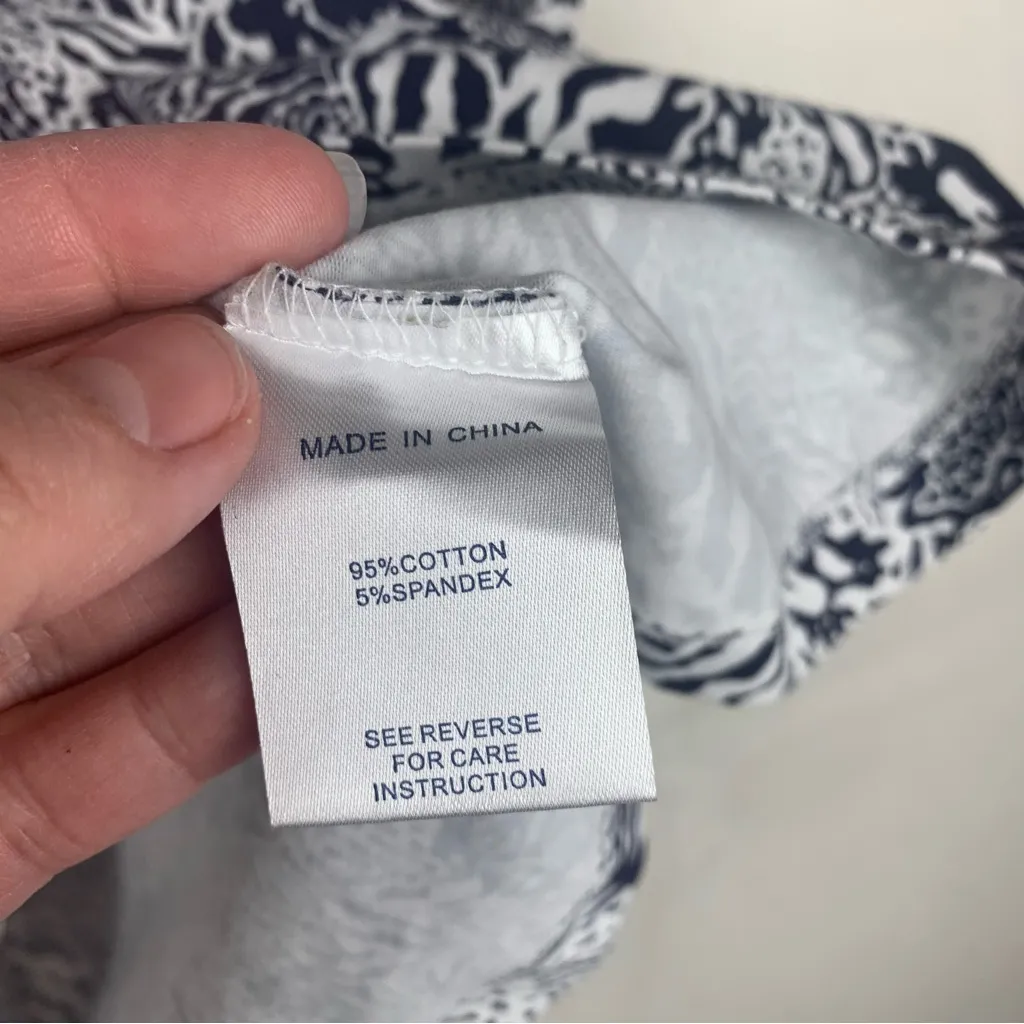 Tyler Boe size XS mixed animal print blue White Patterned Mini Dress extra small - Image 7