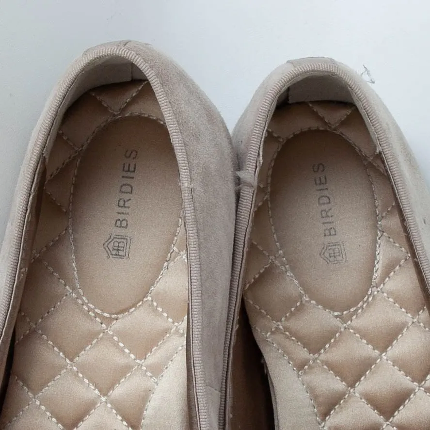 Birdies The Starling Suede Loafers Flats Beige Slip On Size 9 Preppy Comfort - Image 7