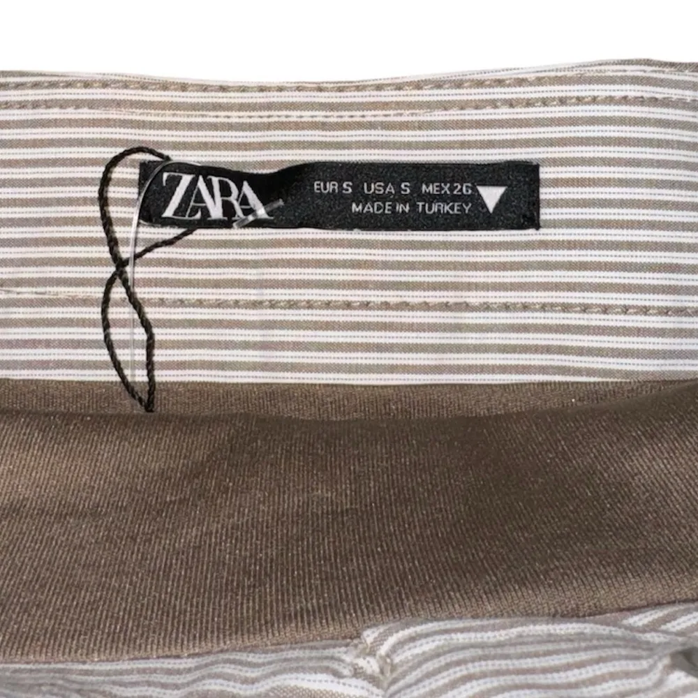 New Zara Pinstriped Button Strapless Corset Blouse Top Womens Small - Image 7